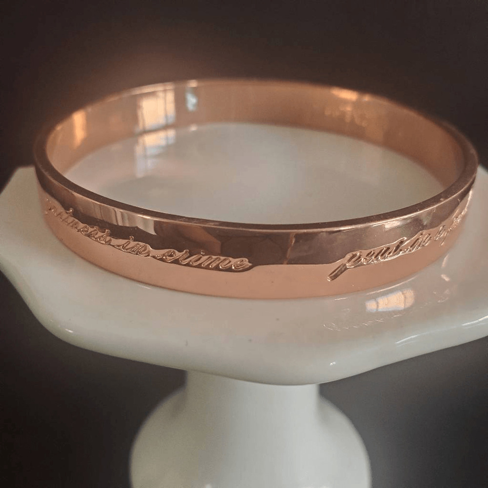 Kate Spade Rose Gold Idiom Bangle Best Friend Ever Peas in a Pod Sidekick‎ Pair